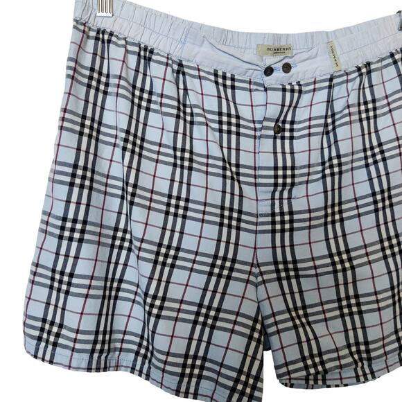 Burberry Men's Blue Nova Check Plaid Classic Cotton Boxers Tartan Plaid Large - Picture 3 of 11